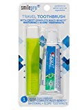 Dental Source Travel Toothbrush and Crest Toothpaste Kit, Assorted, 1.6 Ounce